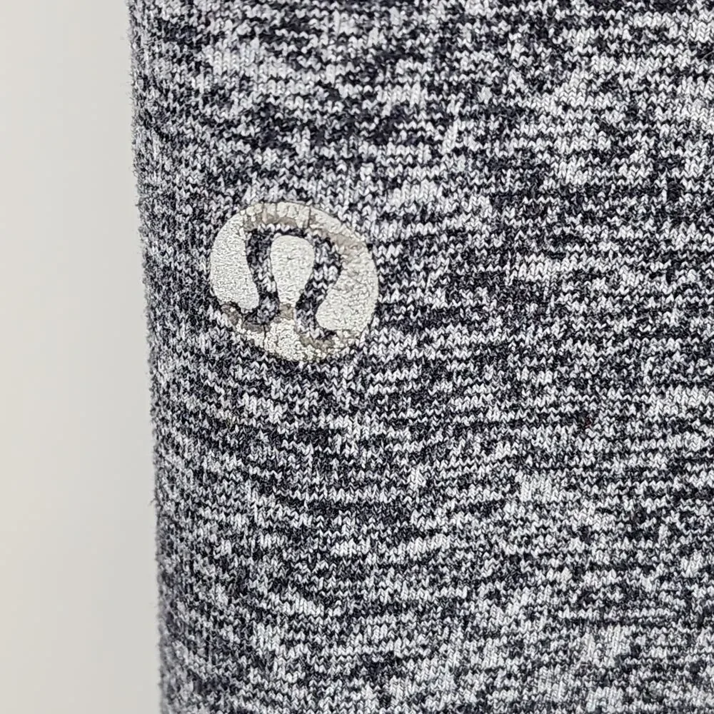 Lululemon Out To Lunge Untight Heathered Black Luon Soft Leggings Size 4